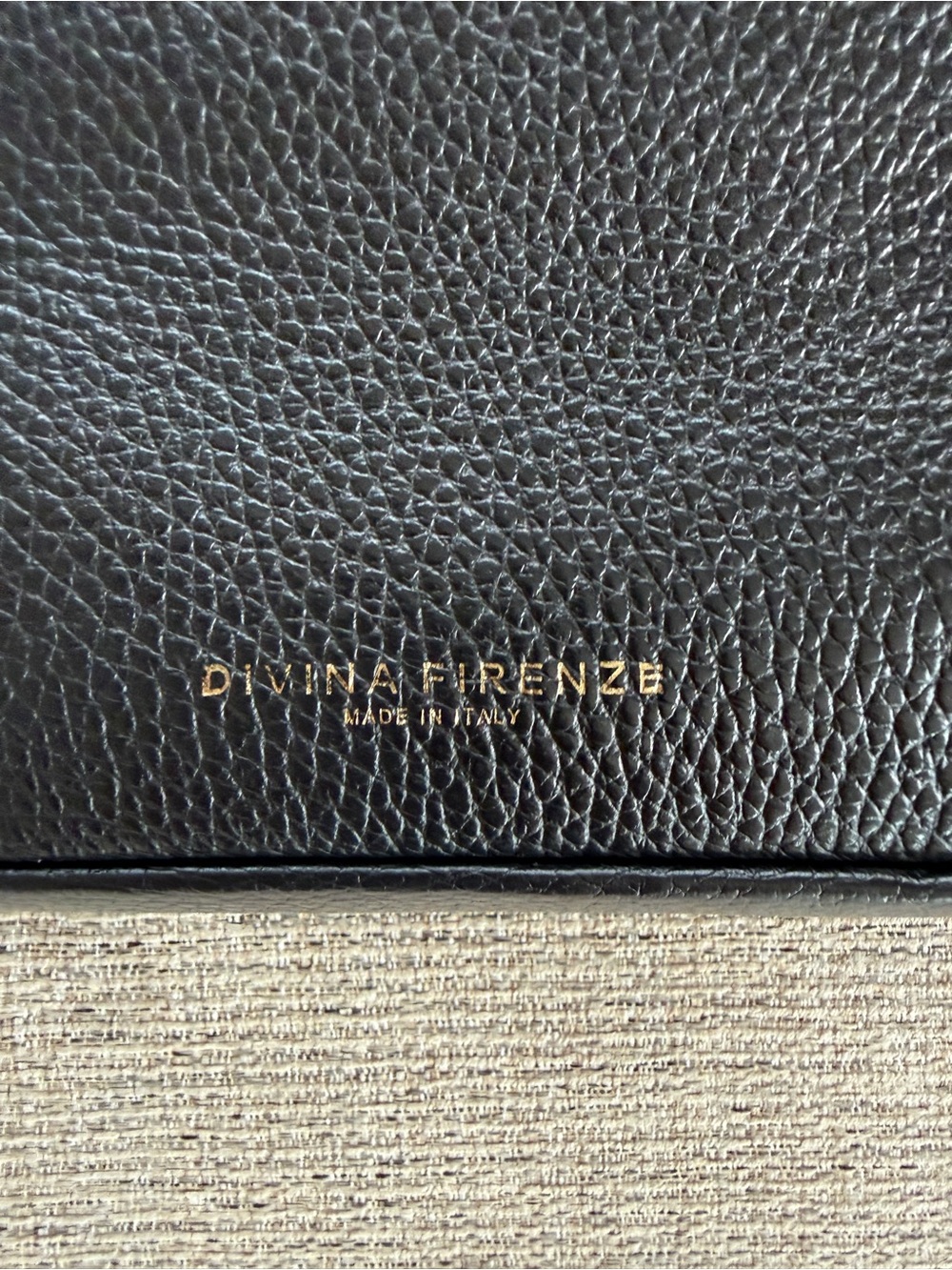 Divina Firenzi made in Italy Black Pebbled leather crossbody & shoulder bag - Picture 3 of 6